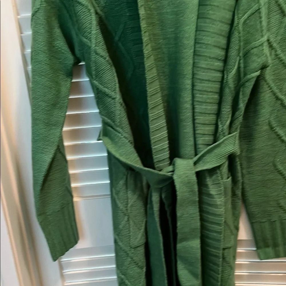 G by Giuliana Green Long Cardigan Sweater - Picture 3 of 6